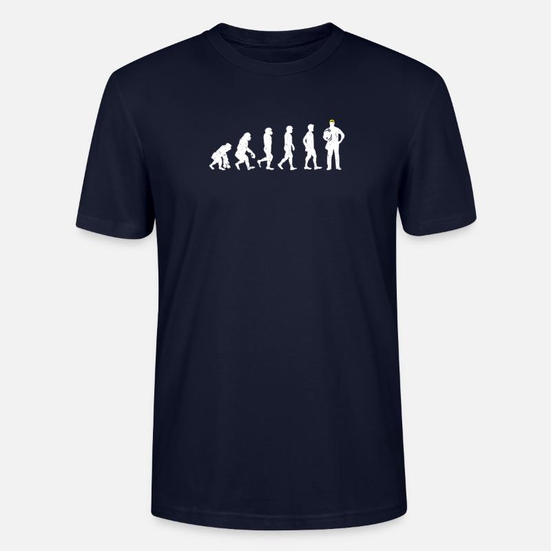 Elektriker Evolution Geschenk - Stanley/Stella Unisex Bio-T-Shirt CRAFTER - Navy