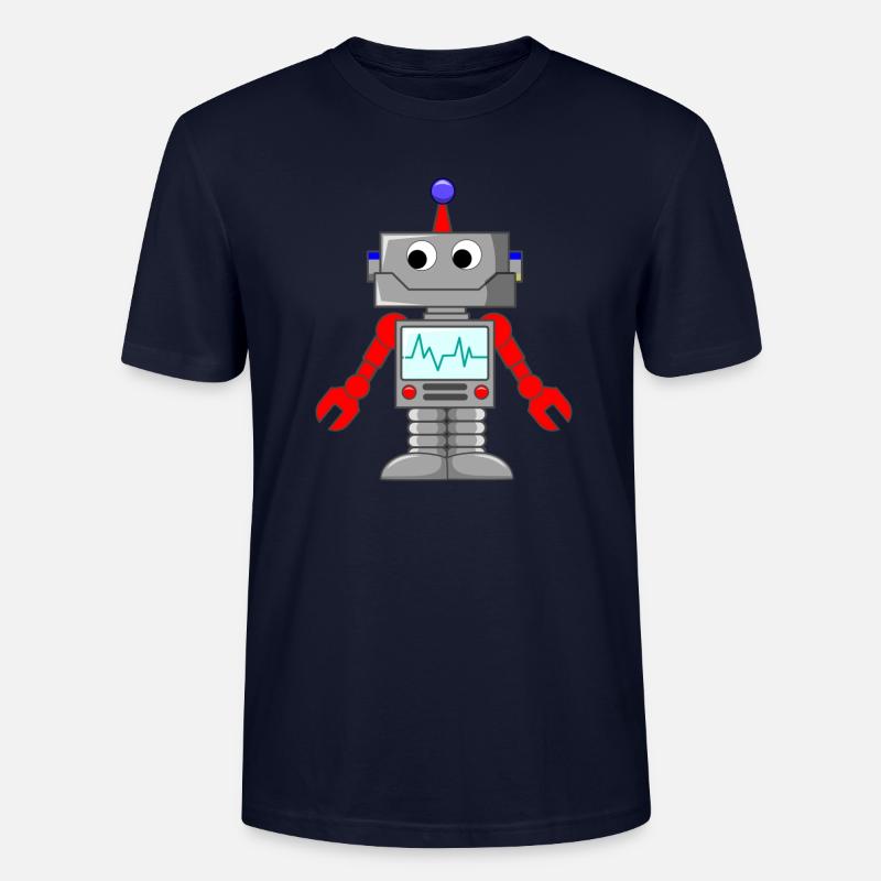 Roboter - Androide - Comic - Stanley/Stella Unisex Bio-T-Shirt CRAFTER - Navy