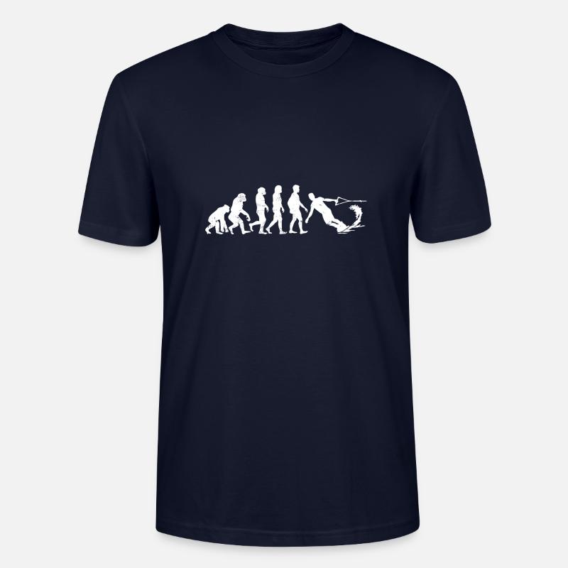 wakeboarder evolution wakeboard geschenk wasser - Stanley/Stella Unisex Bio-T-Shirt CRAFTER - Navy