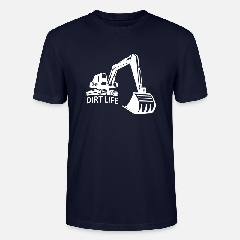Bagger Baggerfahrer Dirt Life - Stanley/Stella Unisex Bio-T-Shirt CRAFTER - Navy