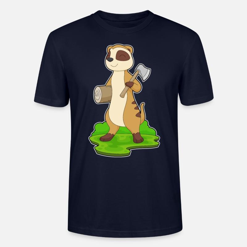 Hache de bûcheron suricate - T-shirt bio CRAFTER Stanley Stella Unisexe - marine