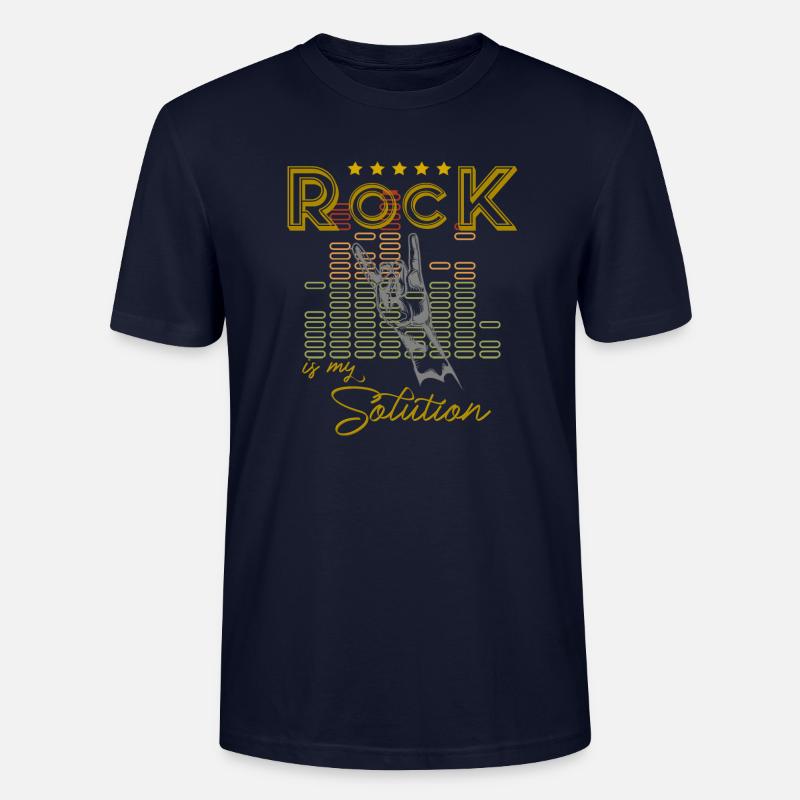 Rock is my Solution! - Stanley/Stella Unisex Bio-T-Shirt CRAFTER - Navy