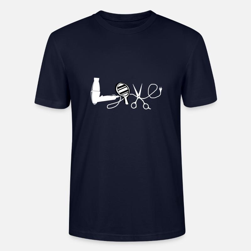 Coiffeuse Liebe Beruf Friseur Geschenk - Stanley/Stella Unisex Bio-T-Shirt CRAFTER - Navy