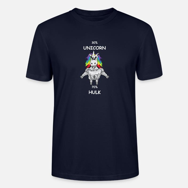 Hulk Einhorn Geschenk - Stanley/Stella Unisex Bio-T-Shirt CRAFTER - Navy