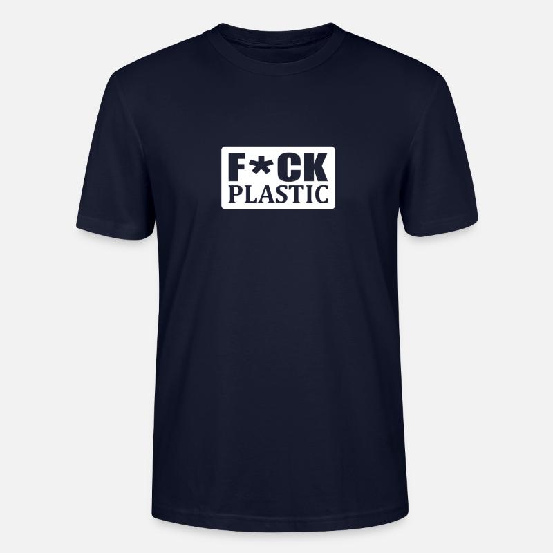 F`ck plastic - Stanley/Stella Unisex Bio-T-Shirt CRAFTER - Navy