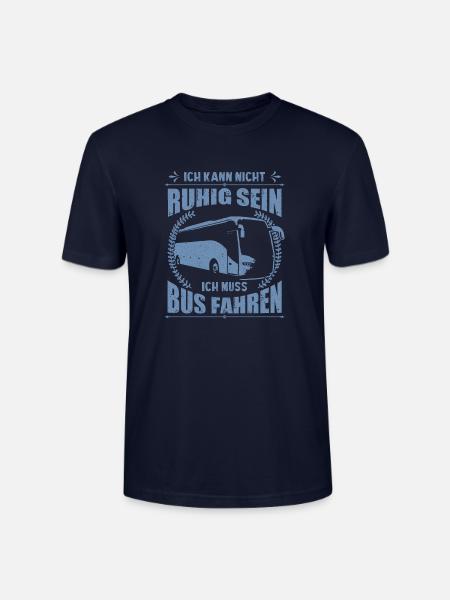 Busfahrer Geschenkideen ich kann - Stanley/Stella Unisex Bio-T-Shirt CRAFTER - Navy