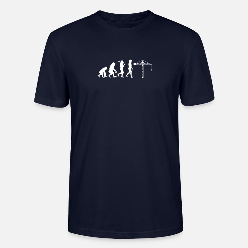 Crane operator Evolution - Stanley/Stella CRAFTER Unisex Organic T-Shirt - navy