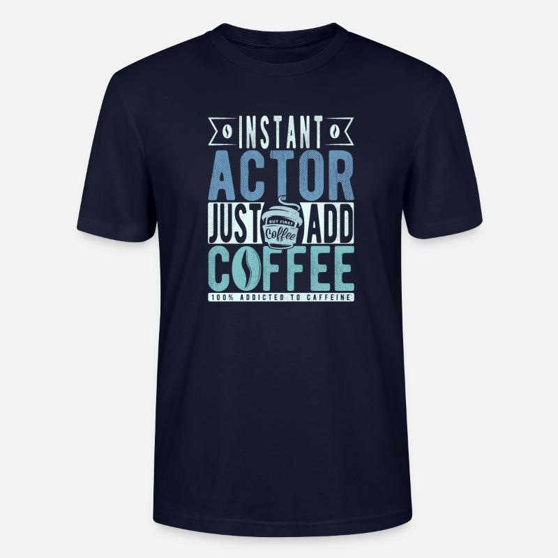Buchalter Kaffee Spruch - Stanley/Stella Unisex Bio-T-Shirt CRAFTER - Navy