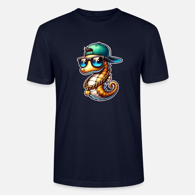 Seepferd Seepferdchen - Stanley/Stella Unisex Bio-T-Shirt CRAFTER - Navy