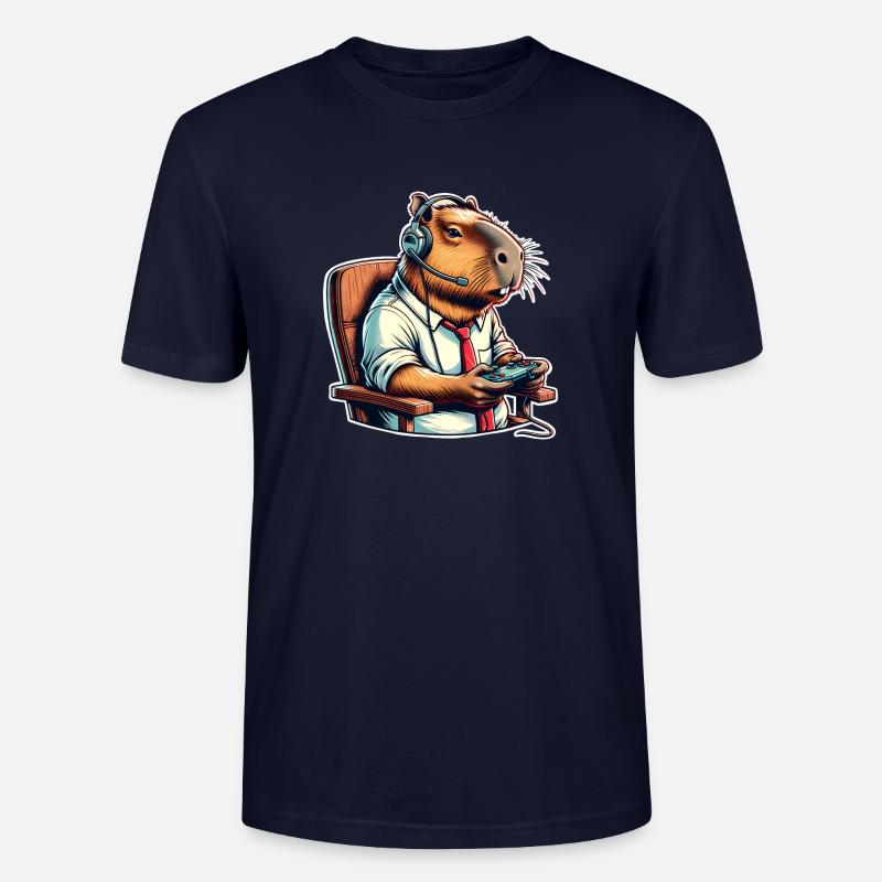 Capybara Gaming Nerd - Stanley/Stella Unisex Bio-T-Shirt CRAFTER - Navy