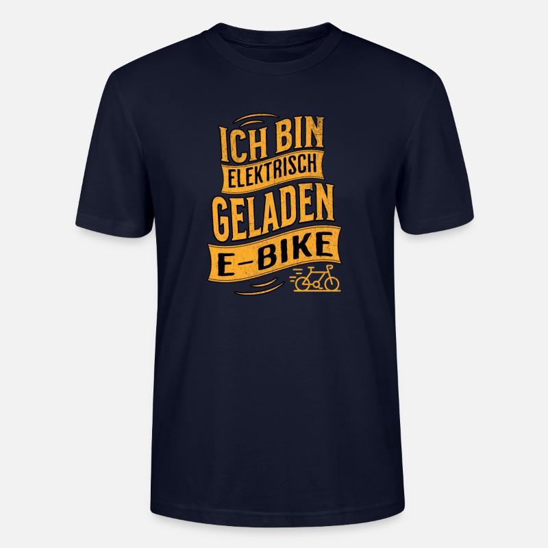 E-Bike E-Biker - Stanley/Stella Unisex Bio-T-Shirt CRAFTER - Navy
