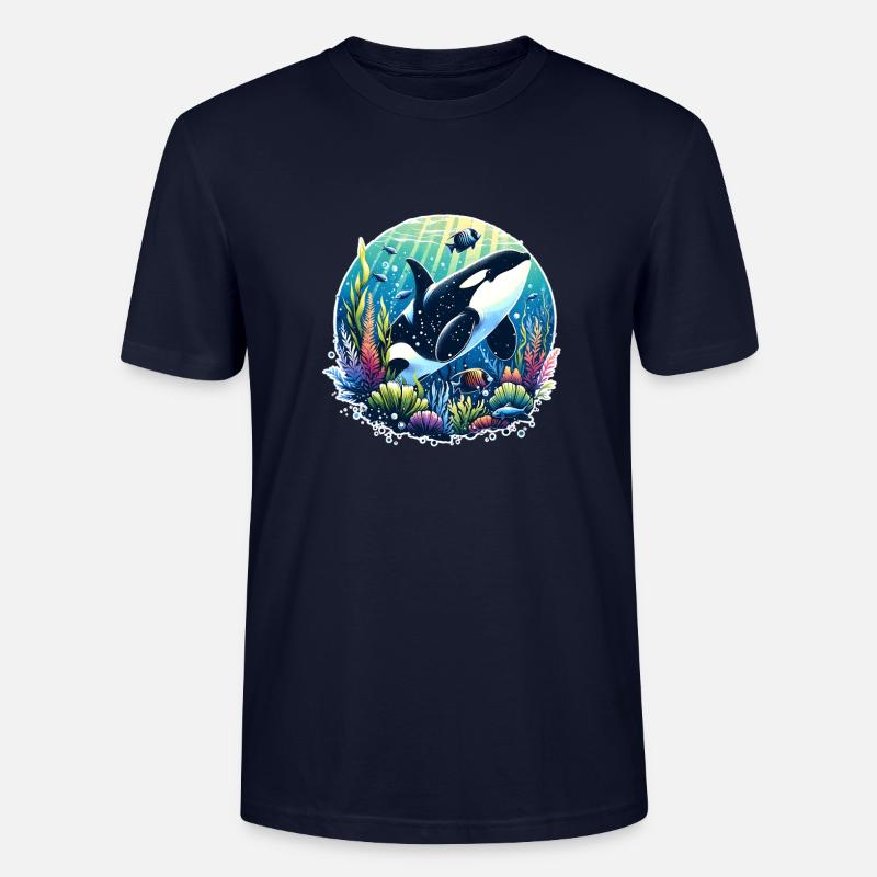 Orca Schwertwal - Stanley/Stella Unisex Bio-T-Shirt CRAFTER - Navy
