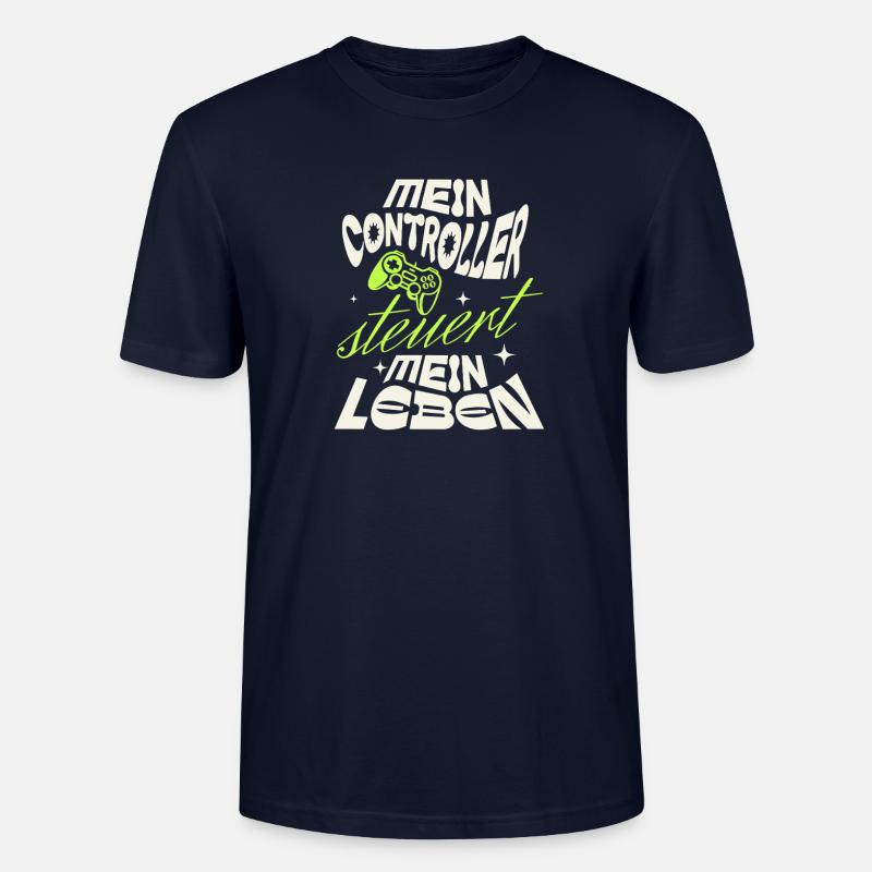 Mein Controller steuert mein Leben - Stanley/Stella Unisex Bio-T-Shirt CRAFTER - Navy