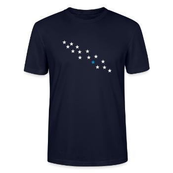 sternschnuppe - Stanley/Stella Unisex Bio-T-Shirt CRAFTER - Navy - Vorne - Alina (178cm) & Michal (187cm)