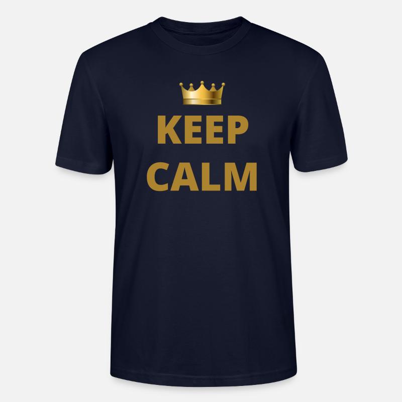 KEEP CALM keep calm - Stanley/Stella Unisex Bio-T-Shirt CRAFTER - Navy