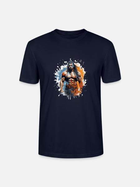 Indianer Fighter Häuptling - Stanley/Stella Unisex Bio-T-Shirt CRAFTER - Navy
