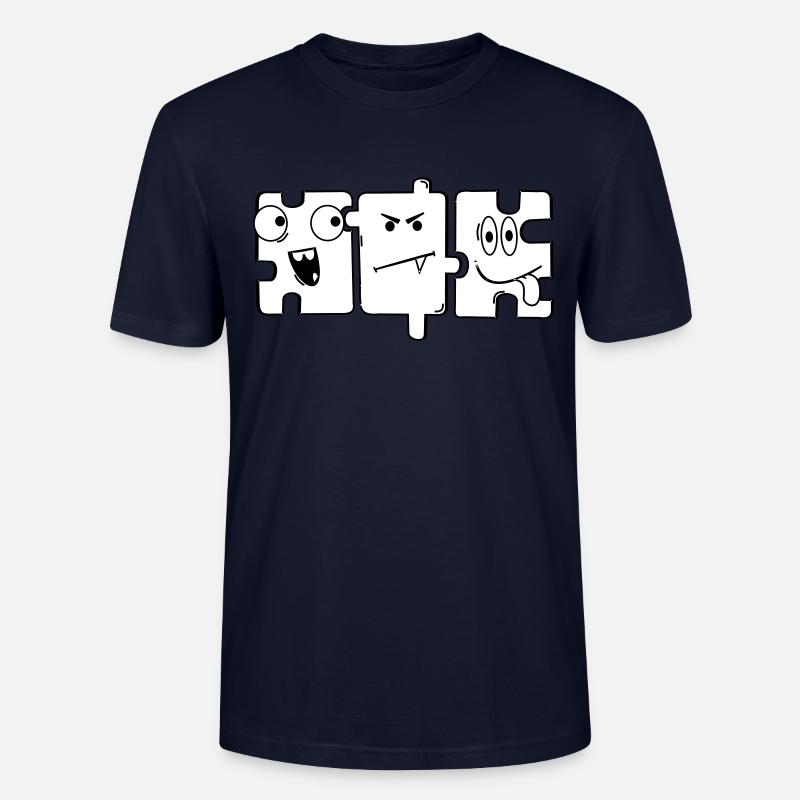 Monster Puzzle - Stanley/Stella Unisex Bio-T-Shirt CRAFTER - Navy