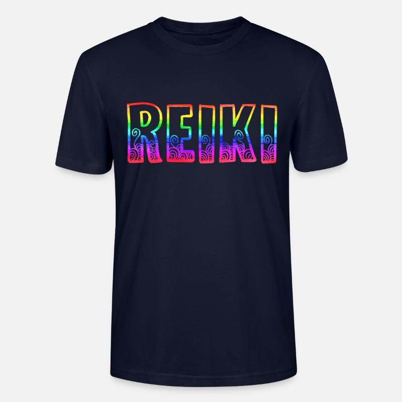 reiki rs regenbogen - Stanley/Stella Unisex Bio-T-Shirt CRAFTER - Navy