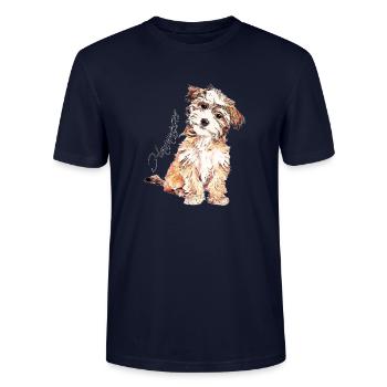 Havaneser - Stanley/Stella Unisex Bio-T-Shirt CRAFTER - Navy - Vorne - Alina (178cm) & Michal (187cm)