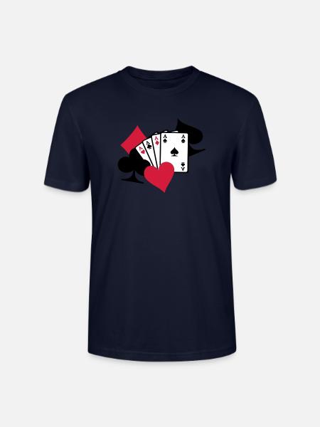 Poker Karten - Stanley/Stella Unisex Bio-T-Shirt CRAFTER - Navy