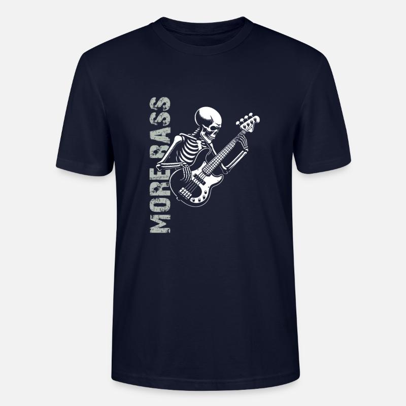 Plus Basse - Skeleton avec Basse - T-shirt bio CRAFTER Stanley Stella Unisexe - marine