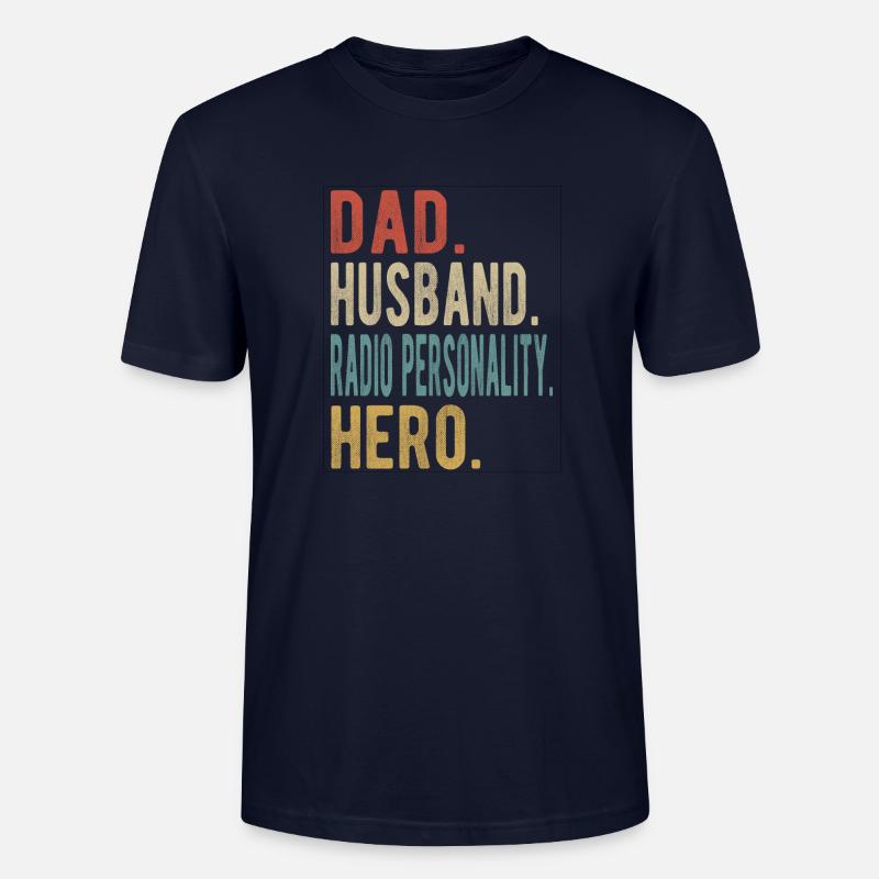 Radiomoderator Papa Ehemann Held - Stanley/Stella Unisex Bio-T-Shirt CRAFTER - Navy