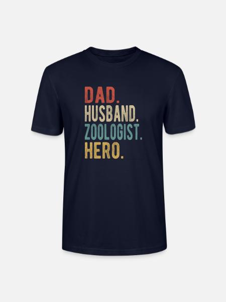 Zoologe Papa Ehemann Held - Stanley/Stella Unisex Bio-T-Shirt CRAFTER - Navy