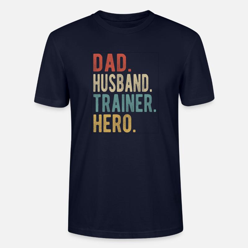 Trainer Papa Ehemann Held - Stanley/Stella Unisex Bio-T-Shirt CRAFTER - Navy