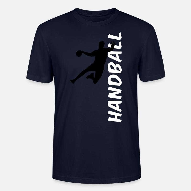 Handball - seitlich - Stanley/Stella Unisex Bio-T-Shirt CRAFTER - Navy