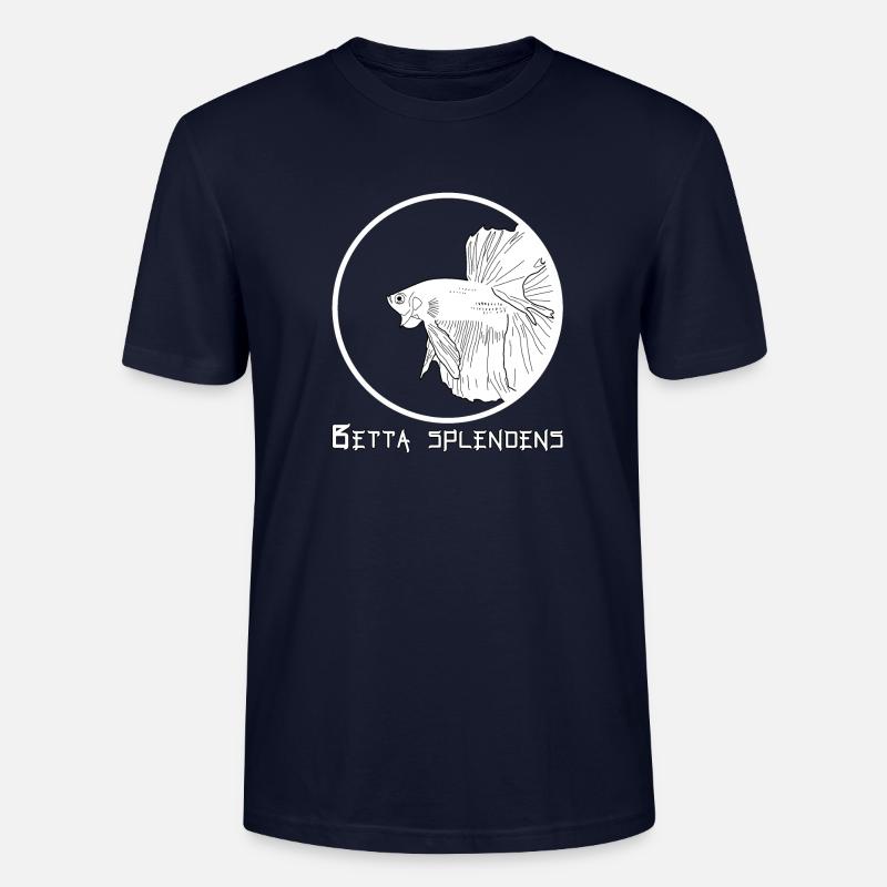 Betta splendens (Halfmoon) - Stanley/Stella Unisex Bio-T-Shirt CRAFTER - Navy