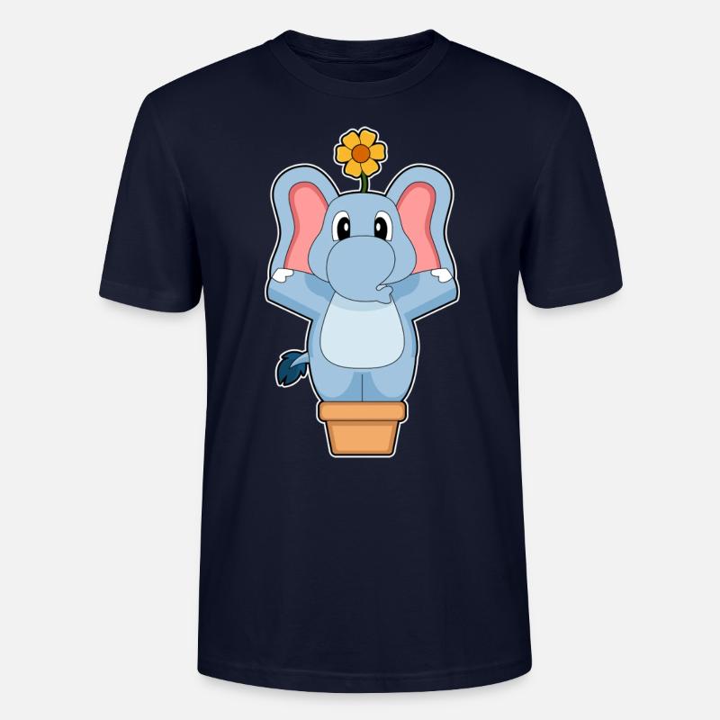Fleur d’éléphant - T-shirt bio CRAFTER Stanley Stella Unisexe - marine
