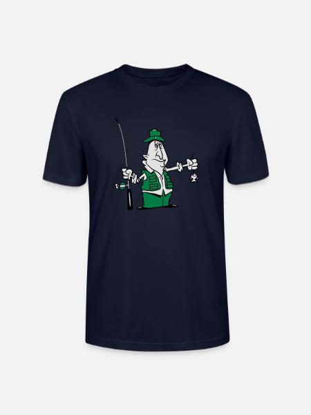 angeln witzig pech - Stanley/Stella Unisex Bio-T-Shirt CRAFTER - Navy