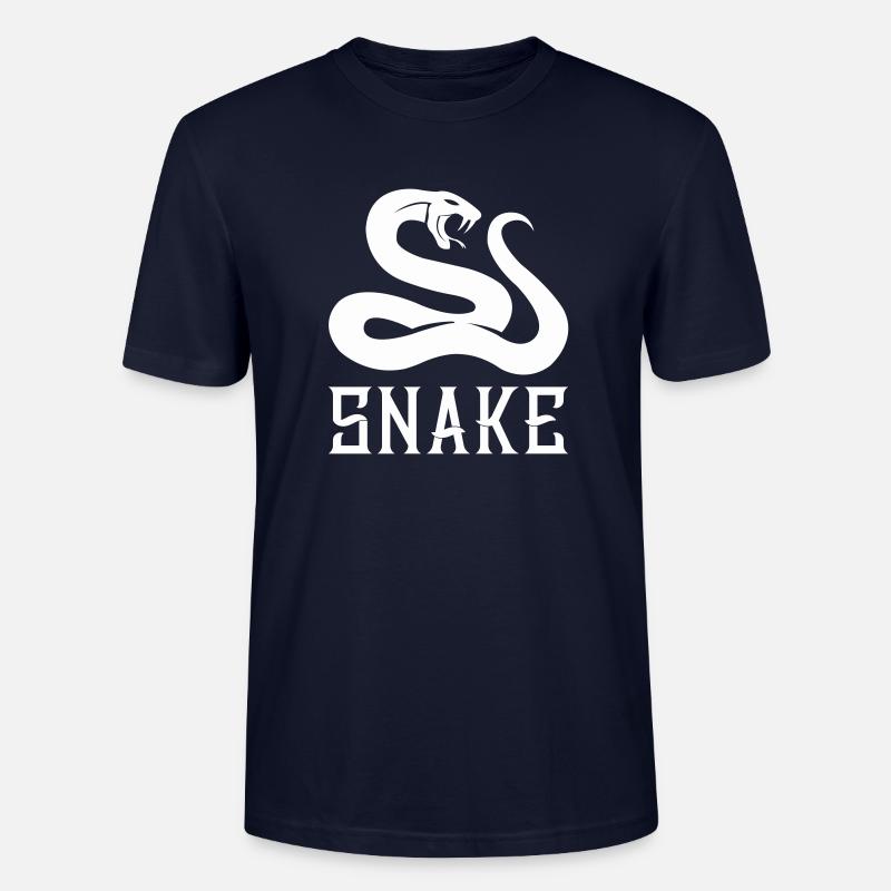 snake white - Stanley/Stella Unisex Bio-T-Shirt CRAFTER - Navy