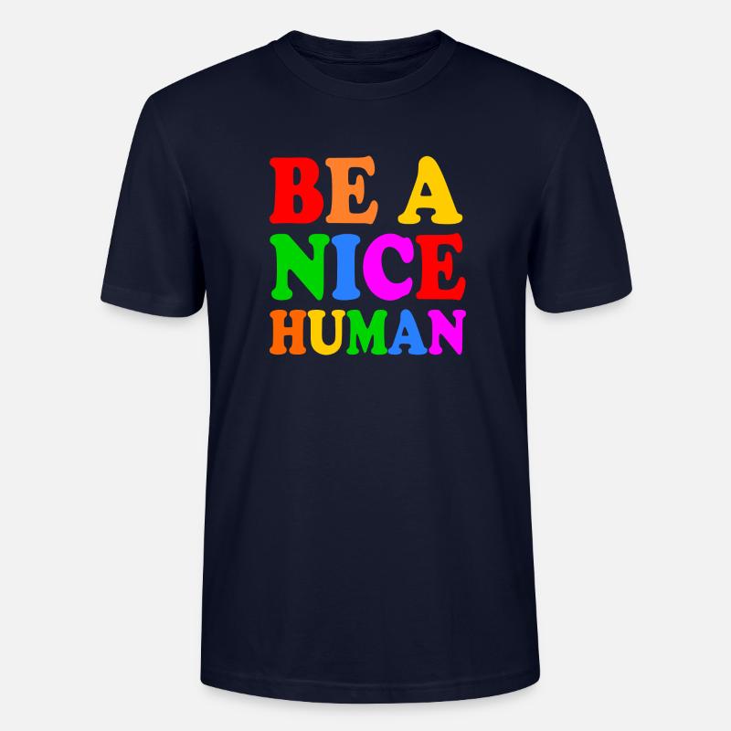 Be a nice human - Stanley/Stella Unisex Bio-T-Shirt CRAFTER - Navy