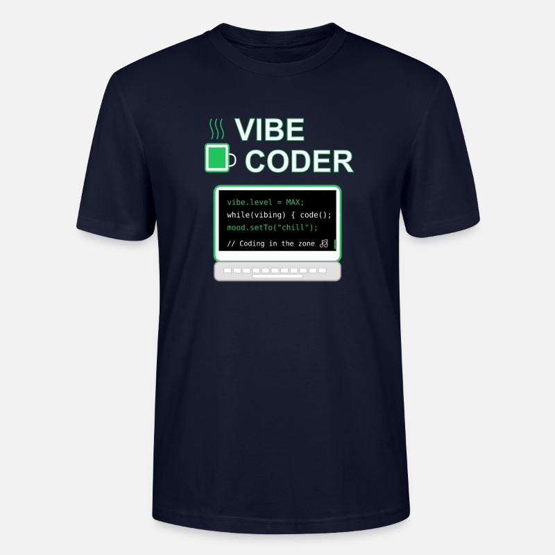 Vibe Coder - Stanley/Stella CRAFTER Unisex Organic T-Shirt - navy