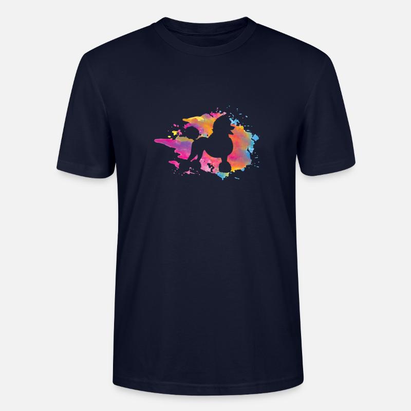 Bunter Pudel - Stanley/Stella Unisex Bio-T-Shirt CRAFTER - Navy