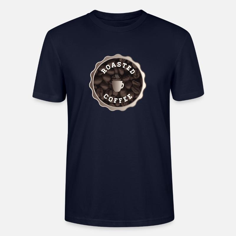 Roasted Coffee Sign - Stanley/Stella CRAFTER Unisex Organic T-Shirt - navy