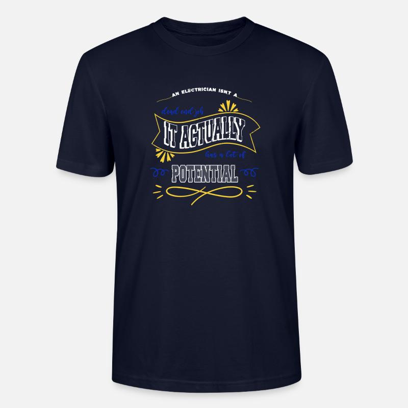 electrician apprentice engineer computer - Stanley/Stella Unisex Bio-T-Shirt CRAFTER - Navy