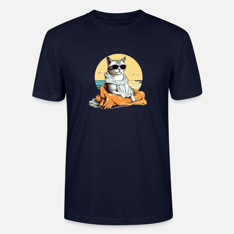 Jouk le chat pacha - T-shirt bio CRAFTER Stanley Stella Unisexe - marine
