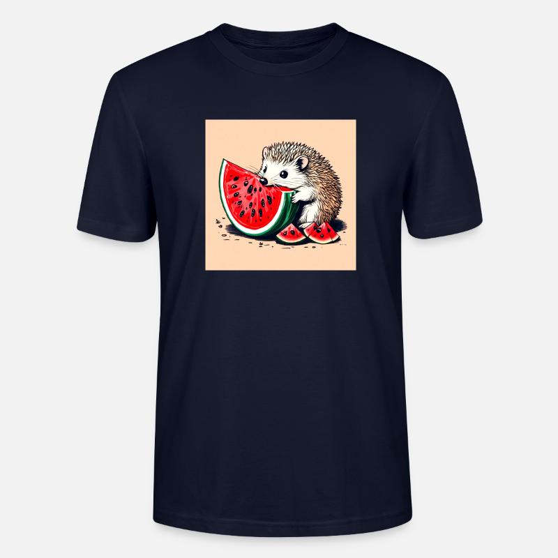 Hérisson Pastèque - T-shirt bio CRAFTER Stanley Stella Unisexe - marine