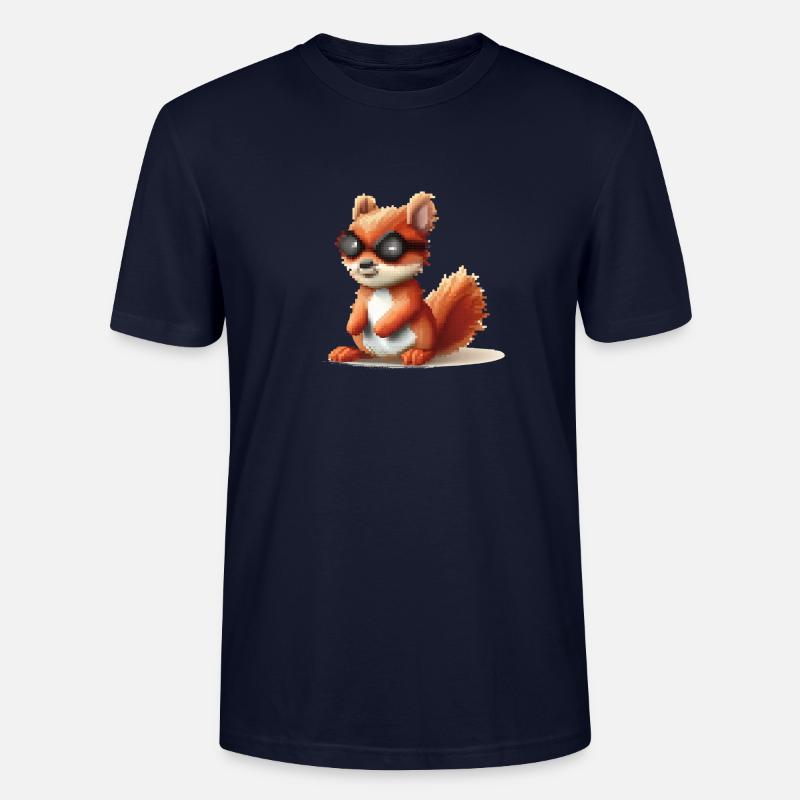 Pixou das Eichhörnchen - Stanley/Stella Unisex Bio-T-Shirt CRAFTER - Navy