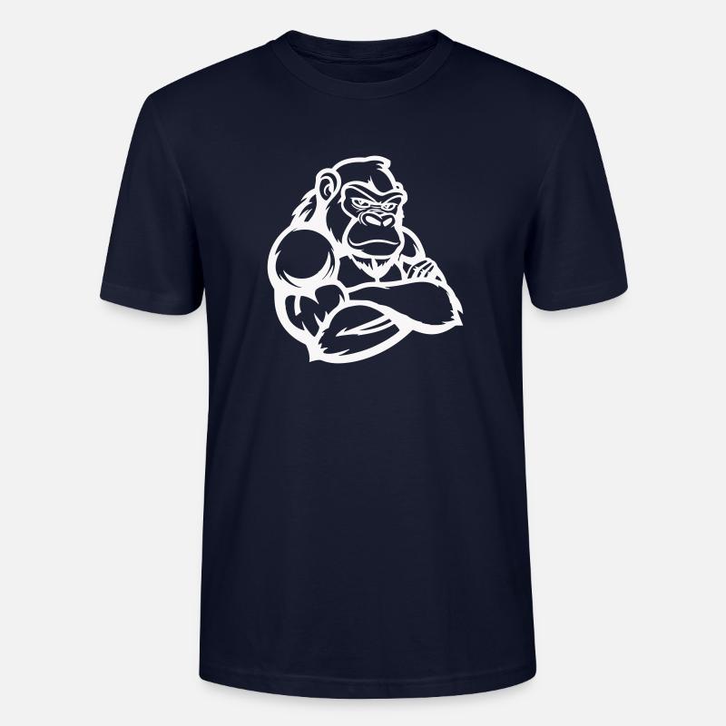 Gorilla Comic - Stanley/Stella CRAFTER Unisex Organic T-Shirt - navy