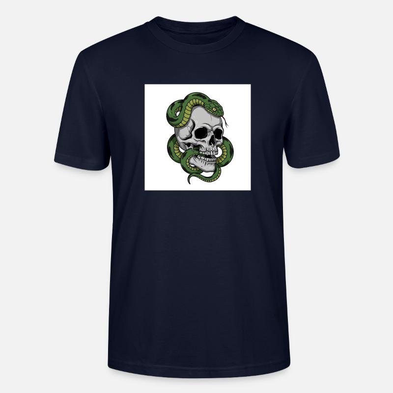 Schädel & Schlange – Symbol des Todes - Stanley/Stella Unisex Bio-T-Shirt CRAFTER - Navy
