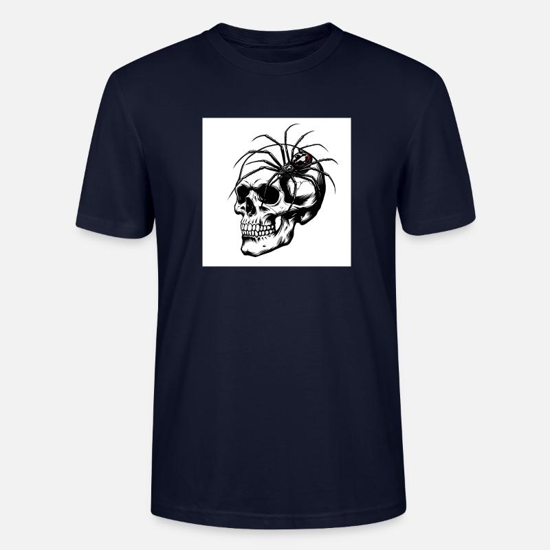 Totenkopf & Spinne – Netz des Todes - Stanley/Stella Unisex Bio-T-Shirt CRAFTER - Navy