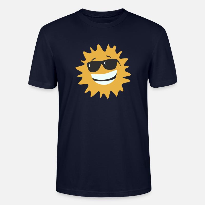 Sonne mit Brille - Stanley/Stella Unisex Bio-T-Shirt CRAFTER - Navy