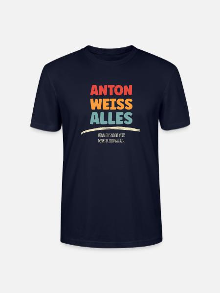 Anton weissAlles - Stanley/Stella Unisex Bio-T-Shirt CRAFTER - Navy