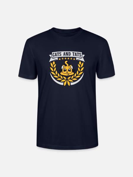 cats and tats quote - Stanley/Stella CRAFTER Unisex Organic T-Shirt - navy