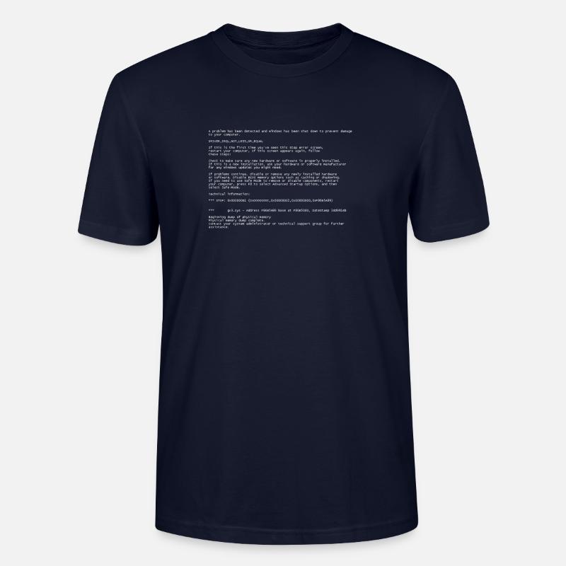 Blue Screen - T-shirt bio CRAFTER Stanley Stella Unisexe - marine