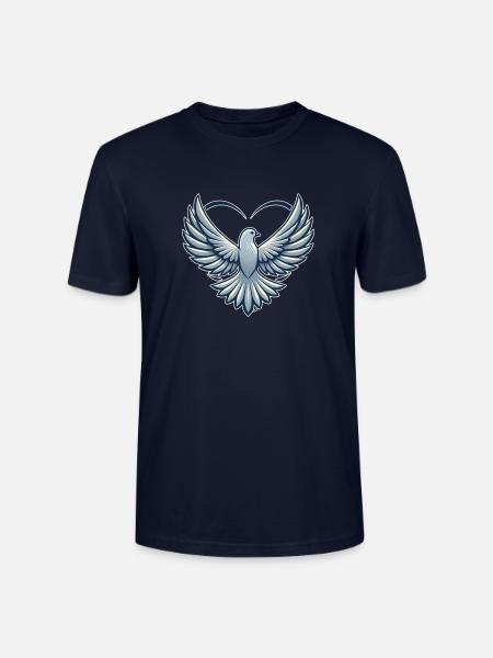Taube der Liebe - Stanley/Stella Unisex Bio-T-Shirt CRAFTER - Navy