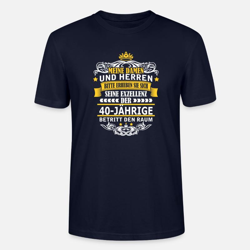 40-JÄHRIGE - Stanley/Stella Unisex Bio-T-Shirt CRAFTER - Navy
